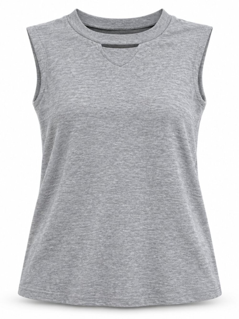 Amaryllis Gray Choker Neck Sleeveless Top XS